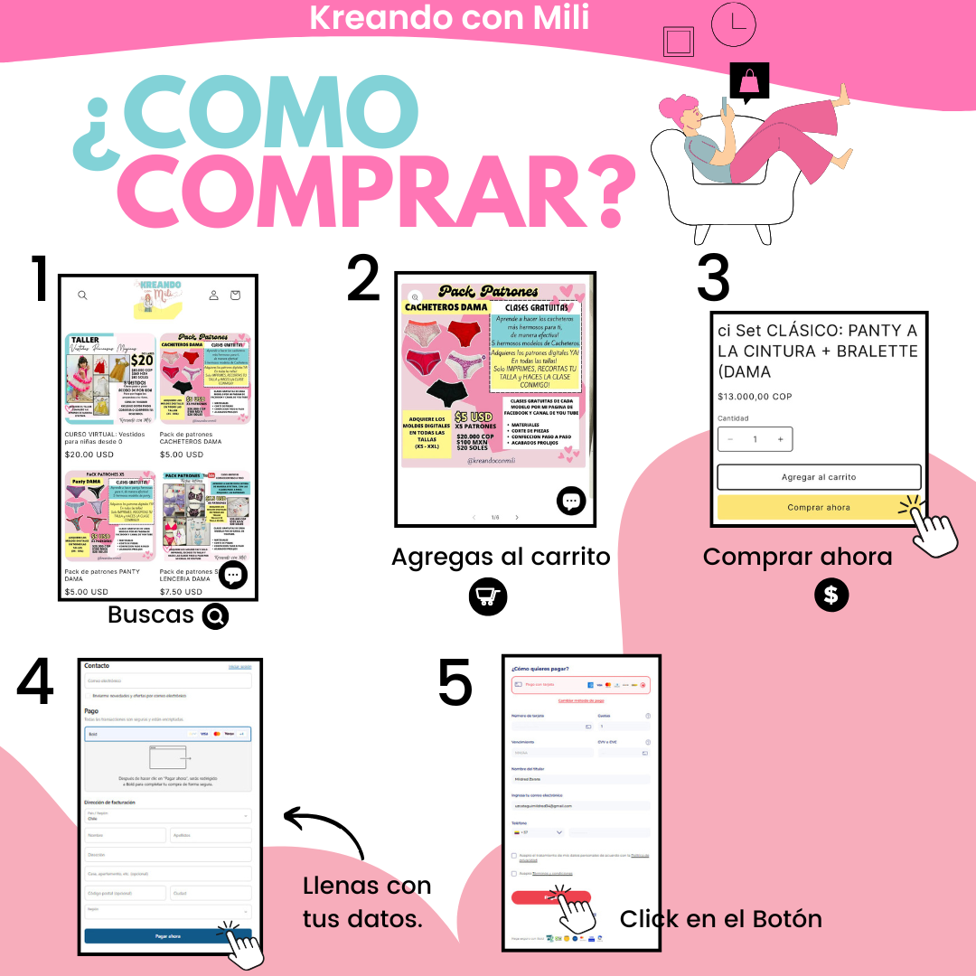 ca PATRONES DIGITALES: PANTYS SIN ELÁSTICO DAMA (NUEVO)