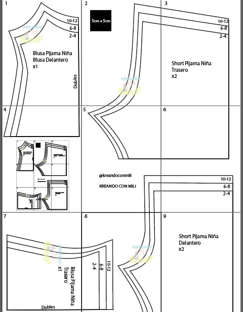 ce PATRONES DIGITALES: PIJAMAS MAMÁ E HIJA