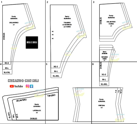 ce PATRONES DIGITALES: PANTYS SIN ELÁSTICO DAMA (NUEVO)