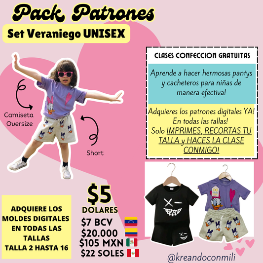 Pack Patrones SET VERANIEGO Niñ@s