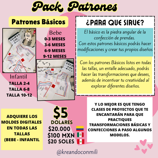 Patrones Digitales BASICOS INFANTILES y BEBE