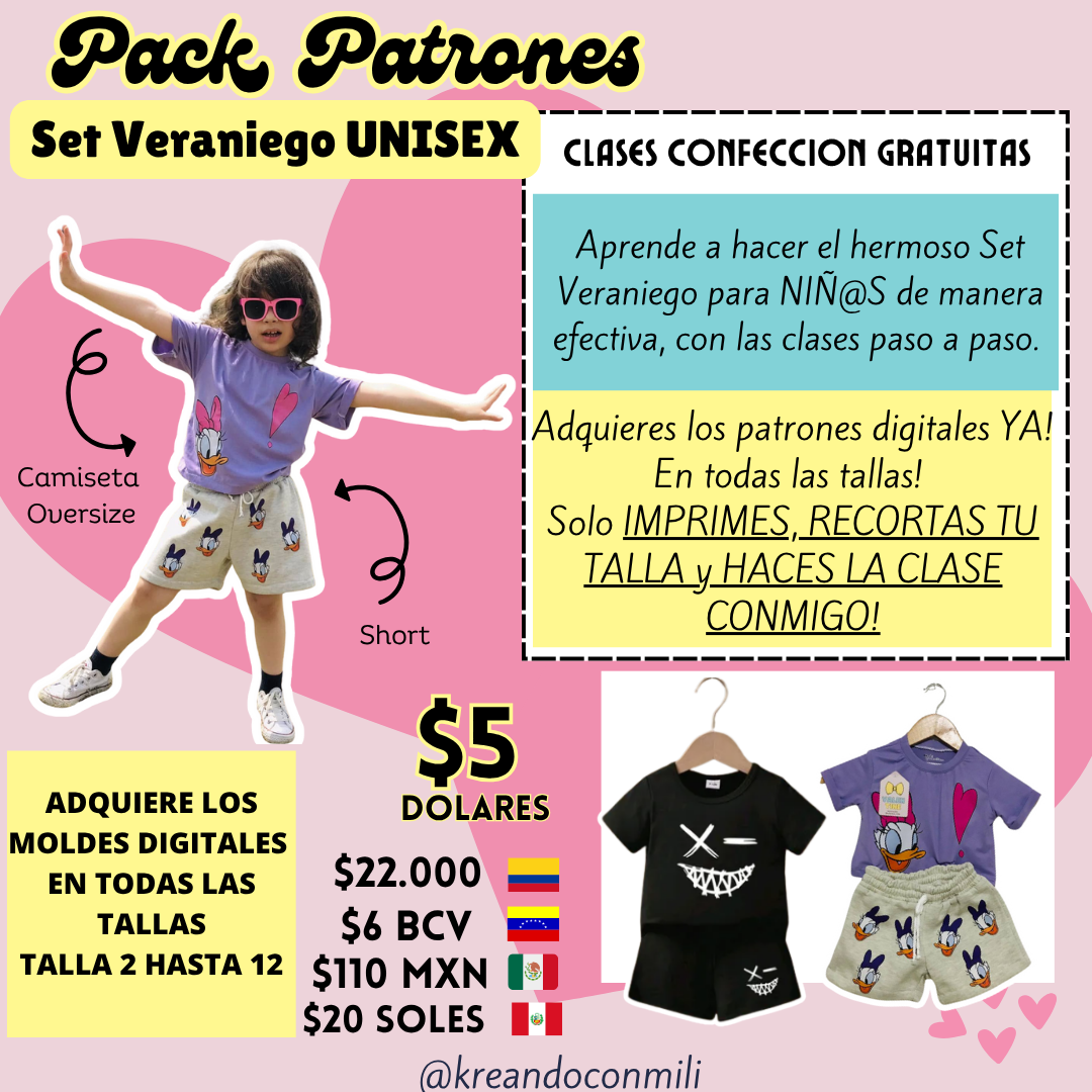Pack Patrones SET VERANIEGO Niñ@s