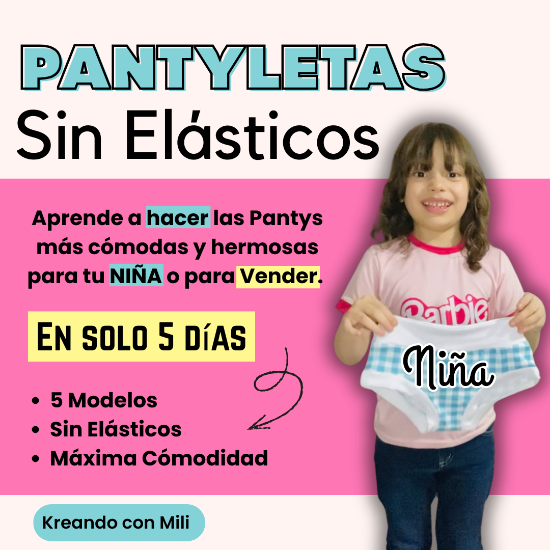 Ca: PATRONES DIGITALES: PANTYLETAS SIN ELASTICOS NIÑA (NUEVO)