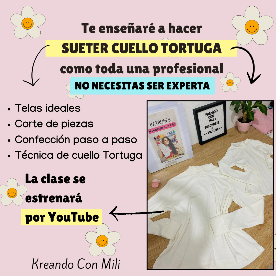 Ca: PATRONES DIGITALES: SUETER CUELLO TORTUGA (DAMA E INFANTIL) NUEVO