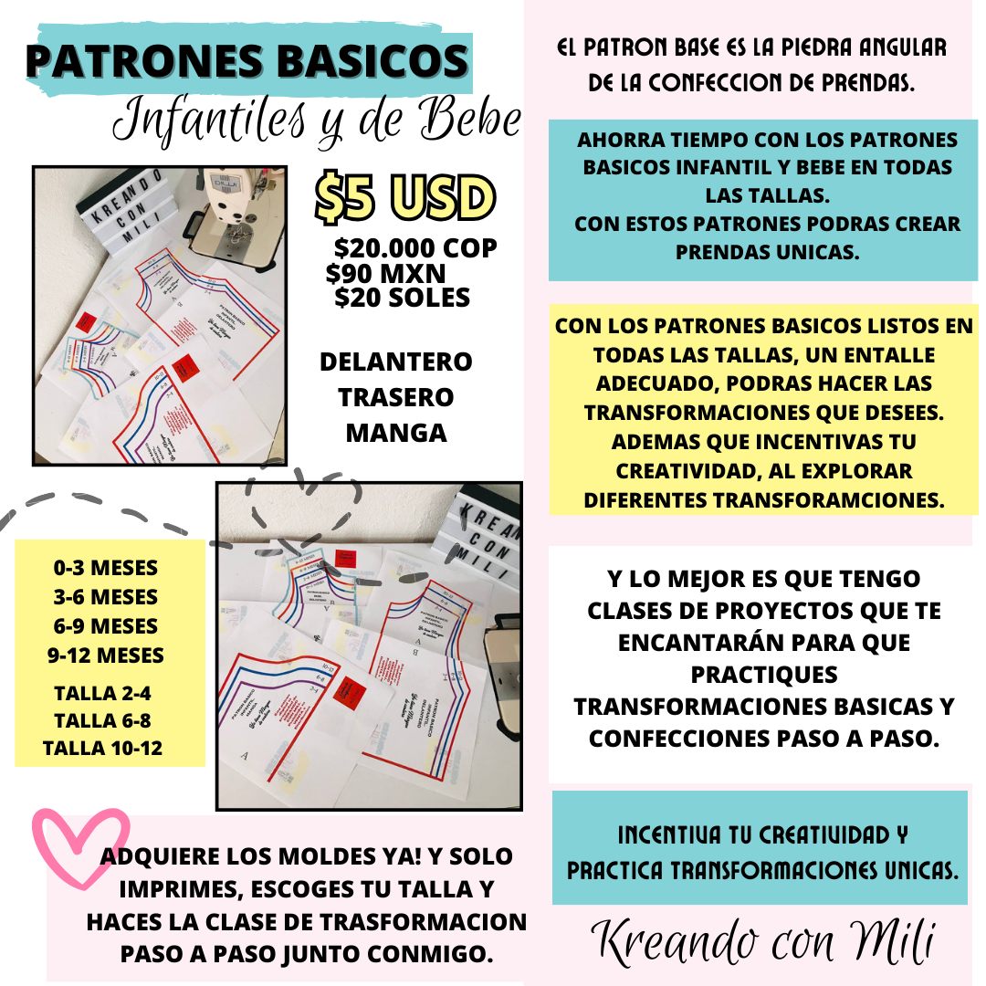 Patrones Digitales BASICOS INFANTILES y BEBE