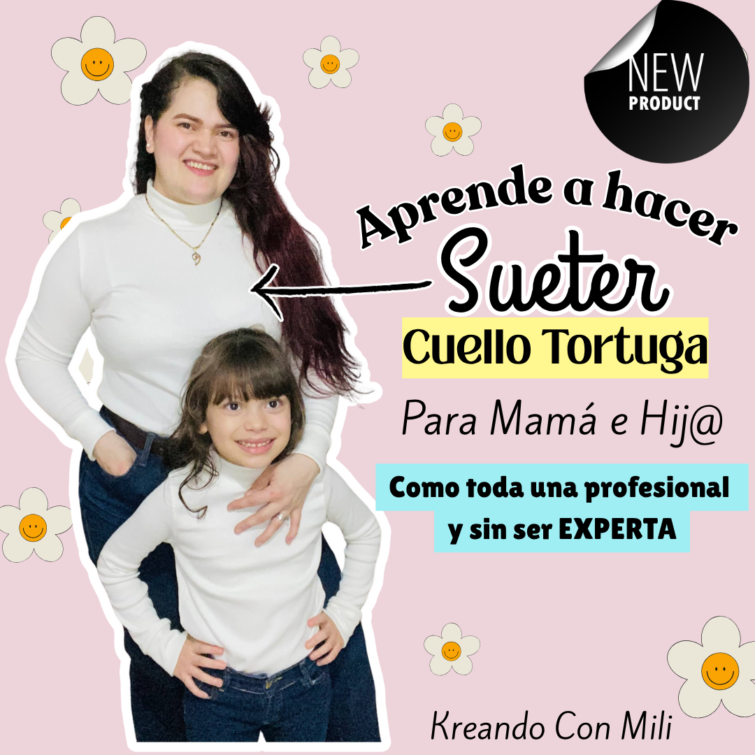 Ca: PATRONES DIGITALES: SUETER CUELLO TORTUGA (DAMA E INFANTIL) NUEVO